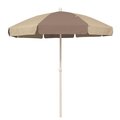 Simply Shade SimplyShade SSUB865KIT-P040-P0104 Tahiti 6.5 ft. Polyester Beach Umbrella with Fiberglass Ribs  Beige SSUB865KIT-P040/P0104